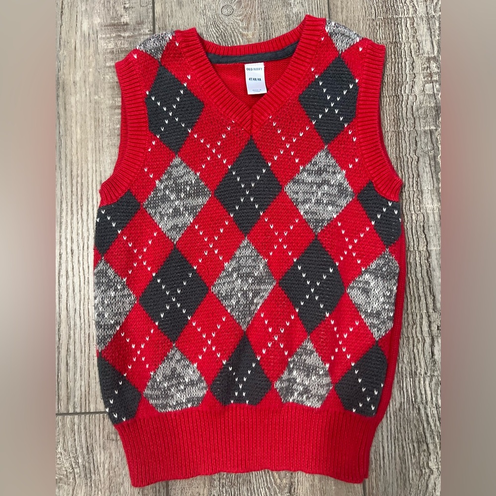 Old Navy Toddler Boy's Sweater Vest 4T